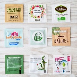 Sachet graines quadri  55x55mm