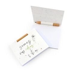 Bloc-note papier graines avec mini crayon