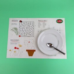 Set de table papier graines A3
