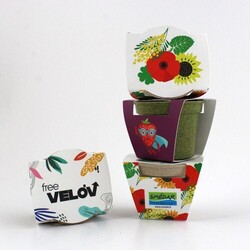 Kit plantation pot paille de riz de couleur