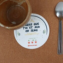 Sous Bock papier graines