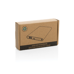 Powerbank 4000mAh en plastique recyclé/aluminium RCS