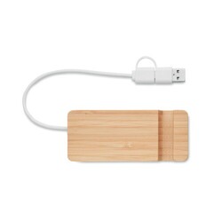 HUBSTAND Hub USB 4 ports en bambou