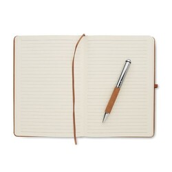 ELEGANOTE Carnet en cuir recyclé et stylo