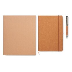 ELEGANOTE Carnet en cuir recyclé et stylo