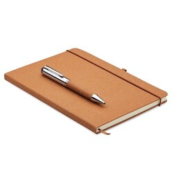 ELEGANOTE Carnet en cuir recyclé et stylo