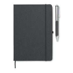 ELEGANOTE Carnet en cuir recyclé et stylo