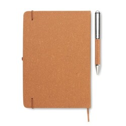 ELEGANOTE Carnet en cuir recyclé et stylo