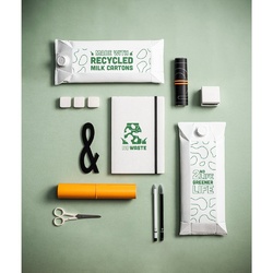 MILKY. Carnet A5 fabriqué à partir de briques de lait recyclées avec pages lignées