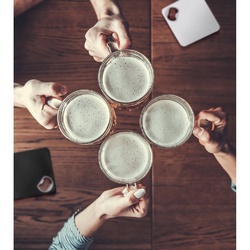 FUNFAYE. Sous-verres avec descapsuleur