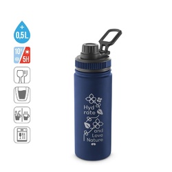 FEDERER. Bouteille en acier inoxydable recyclé à 90% (570 mL)
