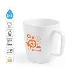 DHONI WHITE. Mug en céramique 450 mL
