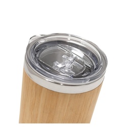 LYCKA. Tasse 350mL en bambou et acier inox