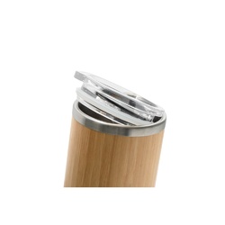 LYCKA. Tasse 350mL en bambou et acier inox