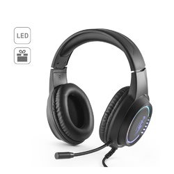 Thorne Headset RGB. Écouteurs gaming avec câble, microphone et lumières LED RVB en ABS