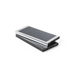 CLERK. Batterie nomade de 8 000 mAh avec panneau solaire en aluminium 100 % recyclé