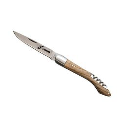 Couteau 'Héritage', 12cm, tire-bouchon, olivier