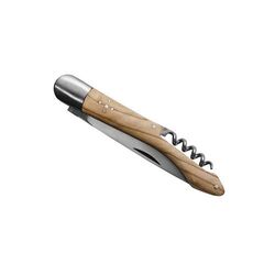 Couteau 'Héritage', 12cm, tire-bouchon, olivier