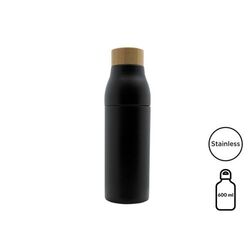 Bouteille isotherme dévissable 'Shima', bouchon bambou, 600 ml