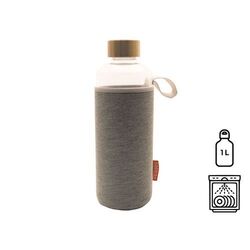 Bouteille en verre 'Reisui', 1L, housse néoprène