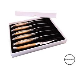 Set de 6 couteaux de table 'Tradition', olivier