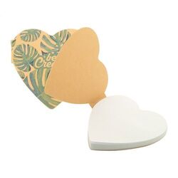 bloc-notes autocollant personnalisé CreaStick Heart Eco