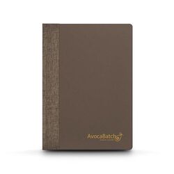 CARNET A5 AVEC COUVERTURE EN POUDRE CAFE