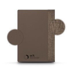 CARNET A5 AVEC COUVERTURE EN POUDRE CAFE