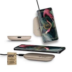 CHARGEUR PAR INDUCTION RAPIDE 15W EN MATIERE RPET ET CHANVRE