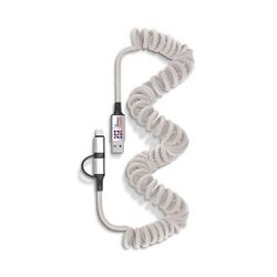 CABLE DE CHARGE RAPIDE ET TRANSFERT RETRACTABLE A RESSORT 6 EN 1