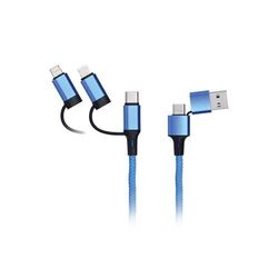 CABLE DE CHARGE RAPIDE ET TRANSFERT RETRACTABLE A RESSORT 6 EN 1