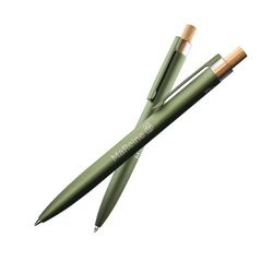 STYLO BILLE ECRITURE BLEUE EN ALU RECYCLE