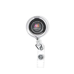 BADGE : PORTE-BADGES RETRACTABLE AVEC METRE RUBAN SOUPLE 1 m