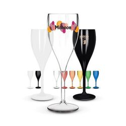 FLUTE A CHAMPAGNE EN PLASTIQUE REUTILISABLE TRITAN® 16 cl RAS BORD