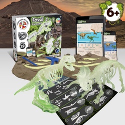 2 in 1 Fossil Excavation Kit IV. Jeu éducatif livré avec un sac cadeau en non-tissé (80 g/m²)