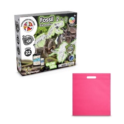 2 in 1 Fossil Excavation Kit IV. Jeu éducatif livré avec un sac cadeau en non-tissé (80 g/m²)