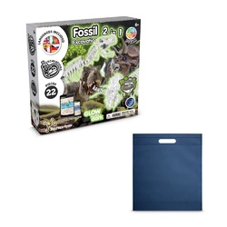 2 in 1 Fossil Excavation Kit IV. Jeu éducatif livré avec un sac cadeau en non-tissé (80 g/m²)