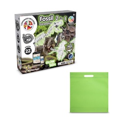 2 in 1 Fossil Excavation Kit IV. Jeu éducatif livré avec un sac cadeau en non-tissé (80 g/m²)