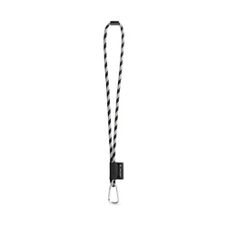 75089. SET Lanyard TUBE Long (Ø 7 mm) avec mousqueton en forme de D de 55 mm et fermoir de sécurité Ø 7 mm