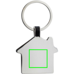 Porte-clés maison en alliage de zinc recyclé RCS