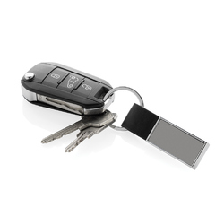 Porte-clés luxe en PU et alliage de zinc recyclé RCS