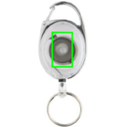 Porte-clés à clip extensible en ABS recyclé RCS