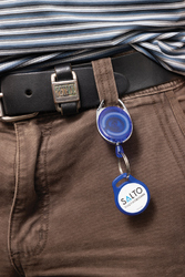 Porte-clés à clip extensible en ABS recyclé RCS