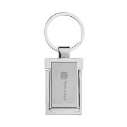 Porte-clés support téléphone en alliage de zinc recyclé RCS