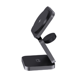 Chargeur 15W pliable 3 en 1 en aluminium recyclé RCS  Terra