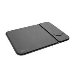 Tapis de souris chargeur 15W 3 en 1 en PU RCS Swiss peak