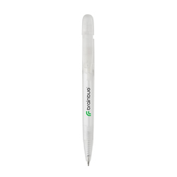 Stylo transparent en ABS recyclé et certifié GRS Devin