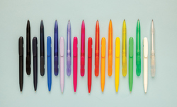 Stylo transparent en ABS recyclé et certifié GRS Devin