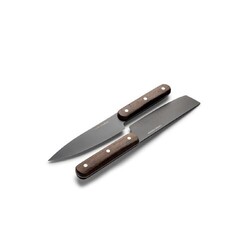 Orrefors Jernverk set de 2 couteaux, noir & bois