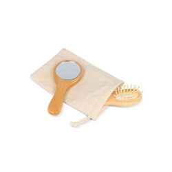 Set de brosses et miroirs en bois Schima superba